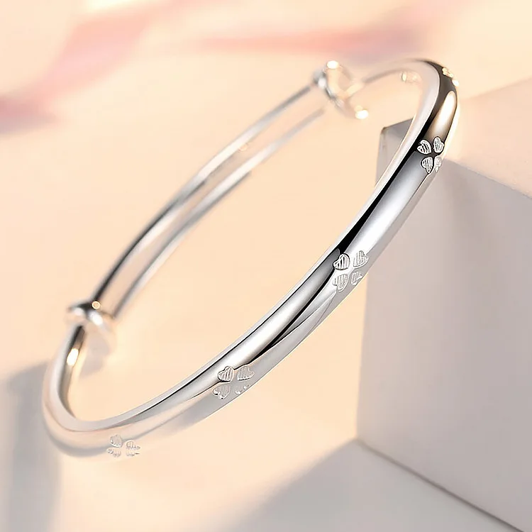 

Adjustable 925 sterling silver classic Lucky clovers bracelets Bangles for women fashion party wedding jewelry gifts