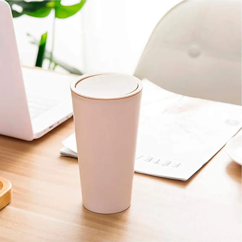 Car Trash Can Mini Plastic Waterproof Portable Mini Can for Interior Office Home