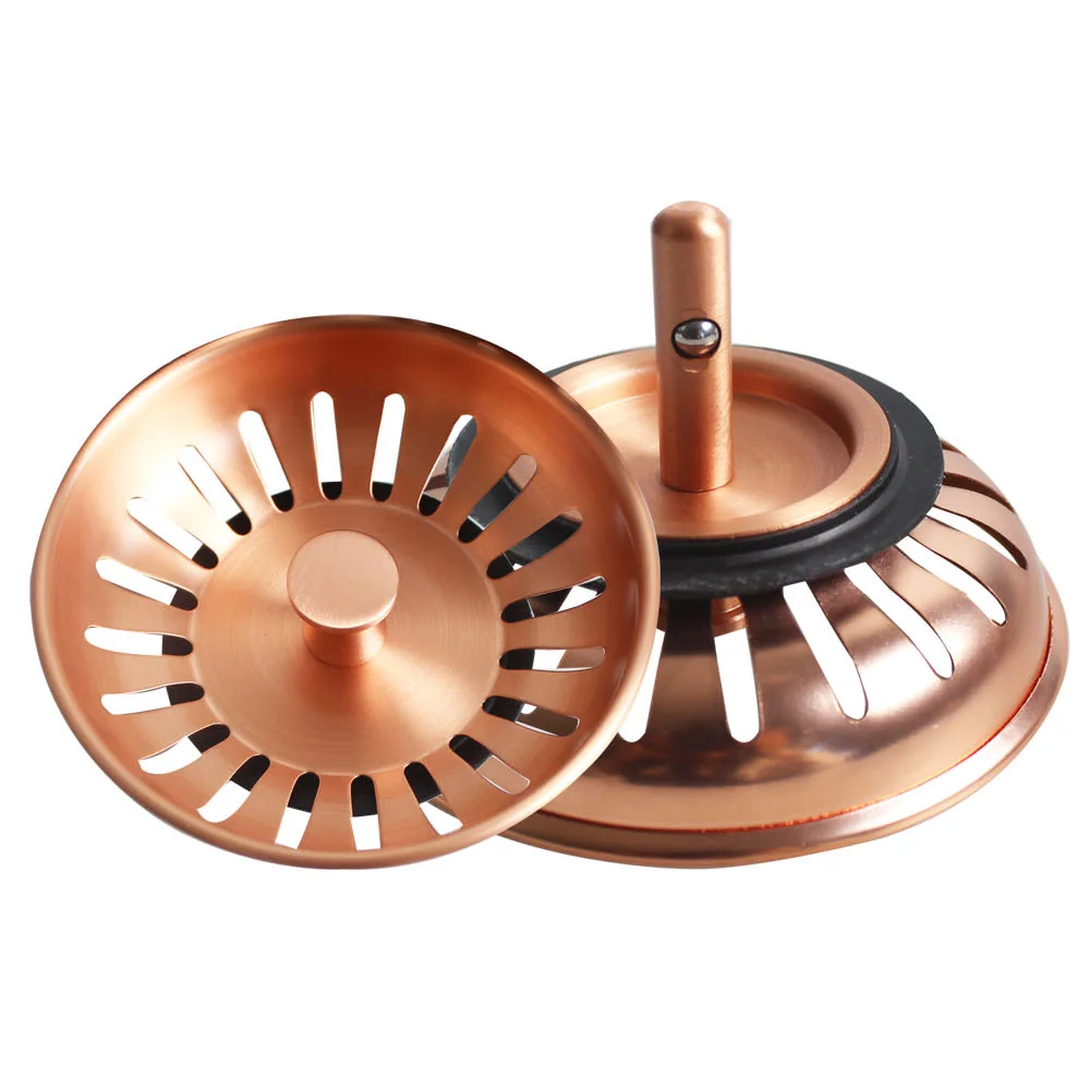 Talea Sink Strainers for Kitchen Sink,83MM Drain Stopper Red Antique Copper (Pack of 2)