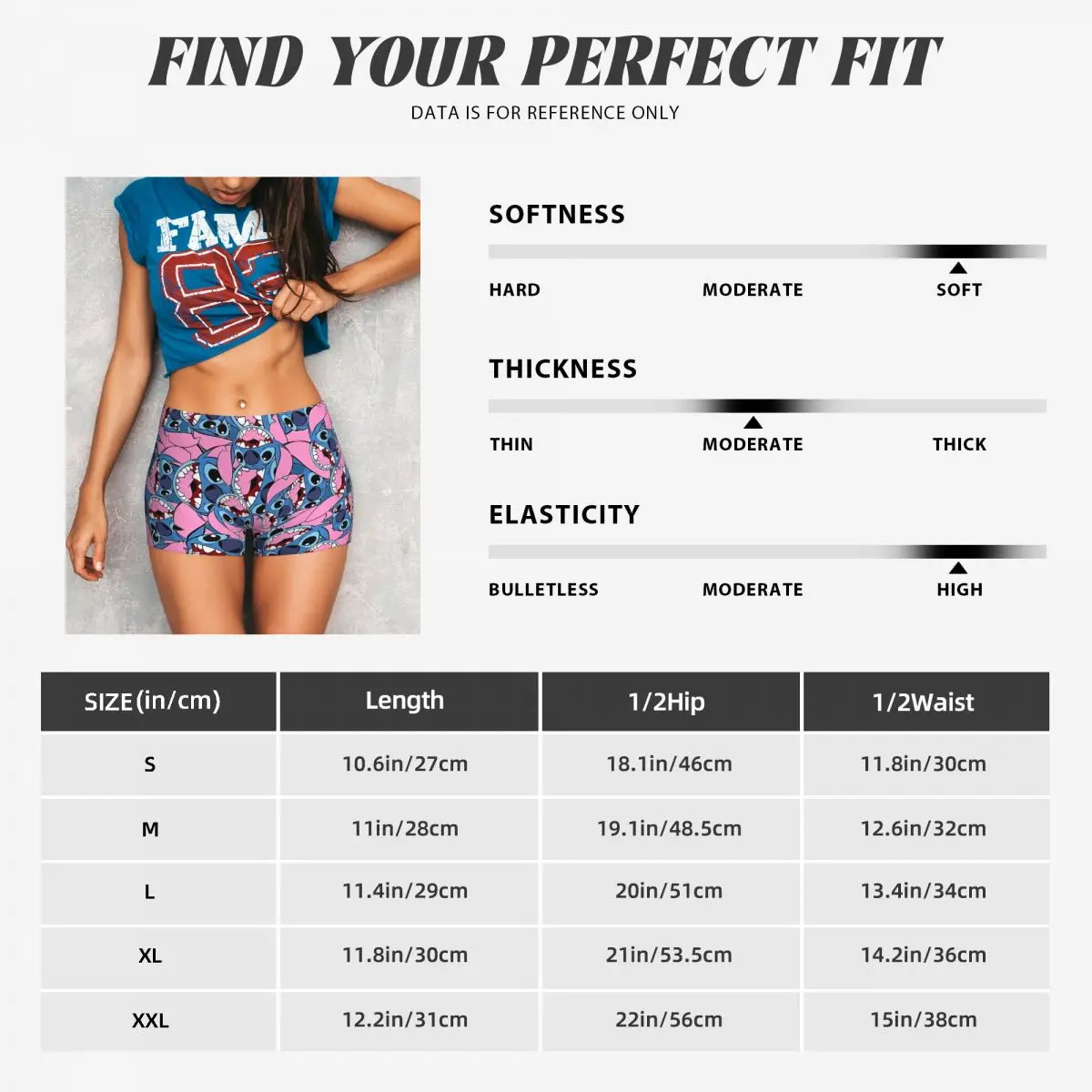 Women Workout Shorts Pink Cute Stitch Scrunch Butt Lifting High Waisted Gym Yoga Booty Biker Athletic