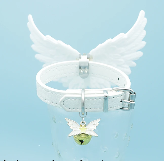 Original Handmade Angel Wings, Acessórios Pet, Bonito Bell, Cão, Cachorro, Gato, Kitty Doll, Colarinho Humano