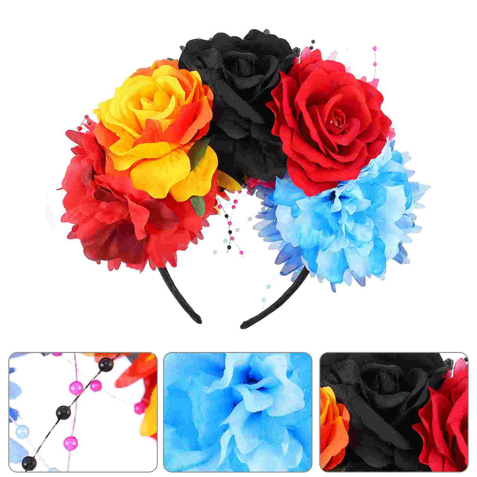 

Accessories For Hair Floral Headpiece for Girls Wedding Flower Hair Wreath Peony Headband Bands Crown Hat Miss Accessories