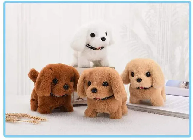 Intelligent Electric Plush Toy Walking Barking Dog Teddy Corgi Dog Rabbit  Tail Wagging Ass Shaking Toys For Children Interesting