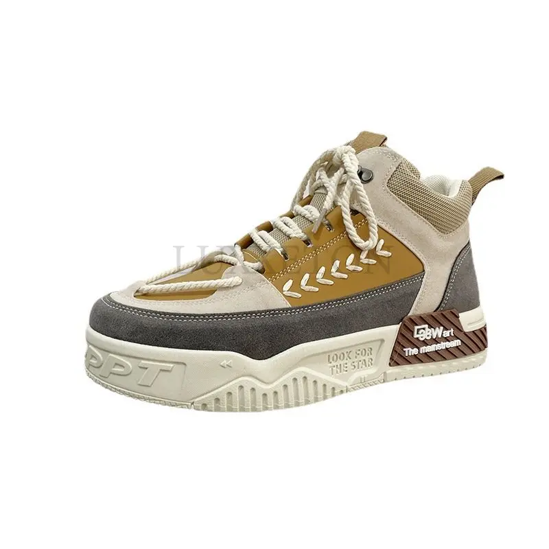 

Дизайнерские кроссовки для мужчин, повседневные, на платформе, на шнуровке, модные студенческие, Вулканизированная подошва, теннисная обувь