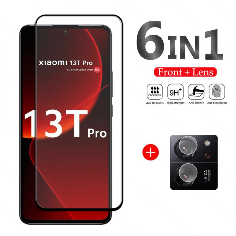 Per Xiaomi 13T Pro Glass Screen Protector Film Glass Per Xiaomi 13T Pro Vetro Temperato Full Glue Camera Film 13T 12T Pro Glass