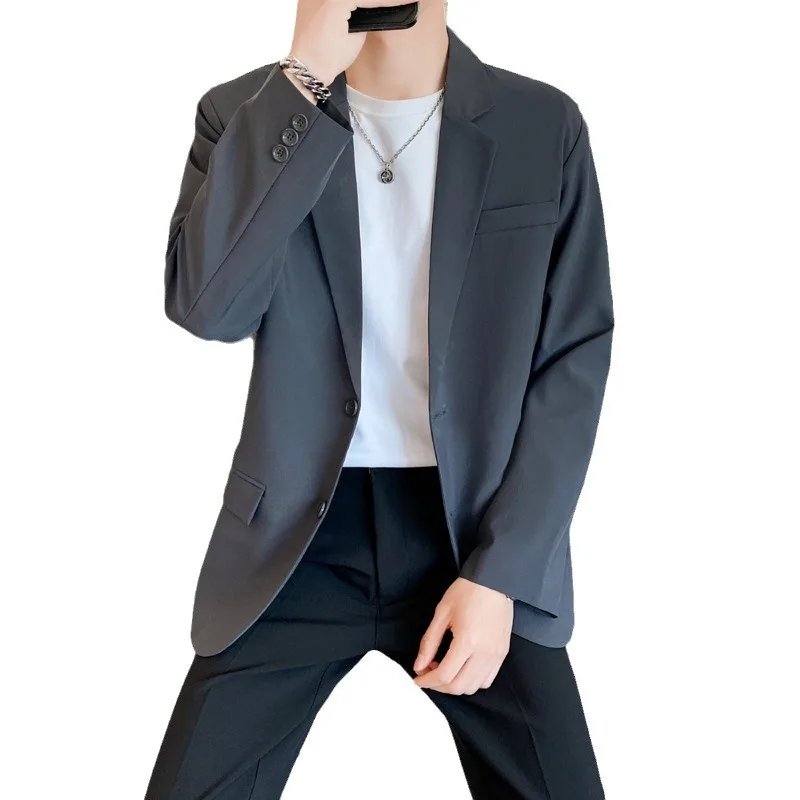 Men's Clothing Spring Men's Blazer Solid Oversize Loose Fitting Korean Male Suit Jacket Trendy Casual Luxury Blazer Coat for Men