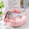 Soft Plush Pet Cat Nest Flower Cat Nest Cat Winter Warm Plush Cat Nest Four Seasons Dog Nest Cat Bed Cat Dog Mat Pet Supplies 2