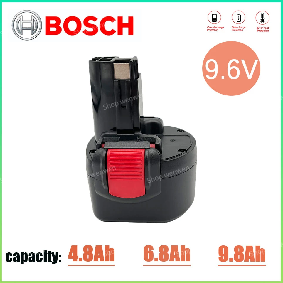 

Bosch 9.6V 4.8AH 6.8AH 9.8AH Rechargeable Ni-MH Battery BAT048 BAT100 BAT119 BH984 BPT1041 GSR GDR Power Tools Battery