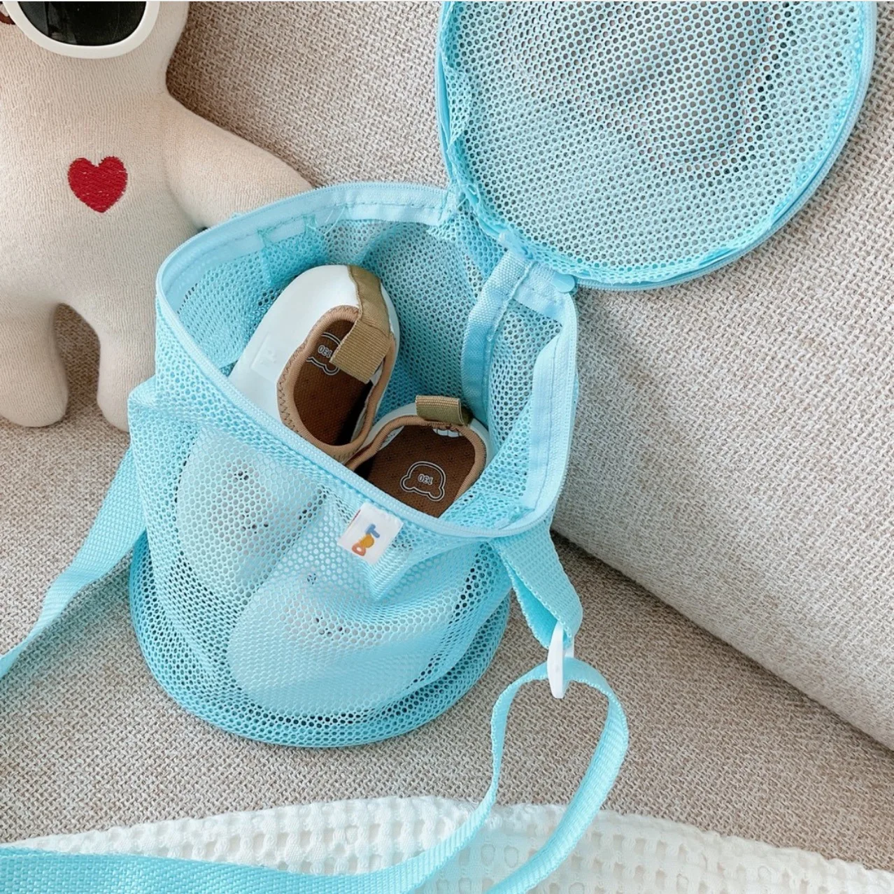 Children's Mesh Bucket Bag Cartoon Seaside Swimming Beach Bag Toy Storage  Bag Sand Dredging Tools Storage Bags - AliExpress