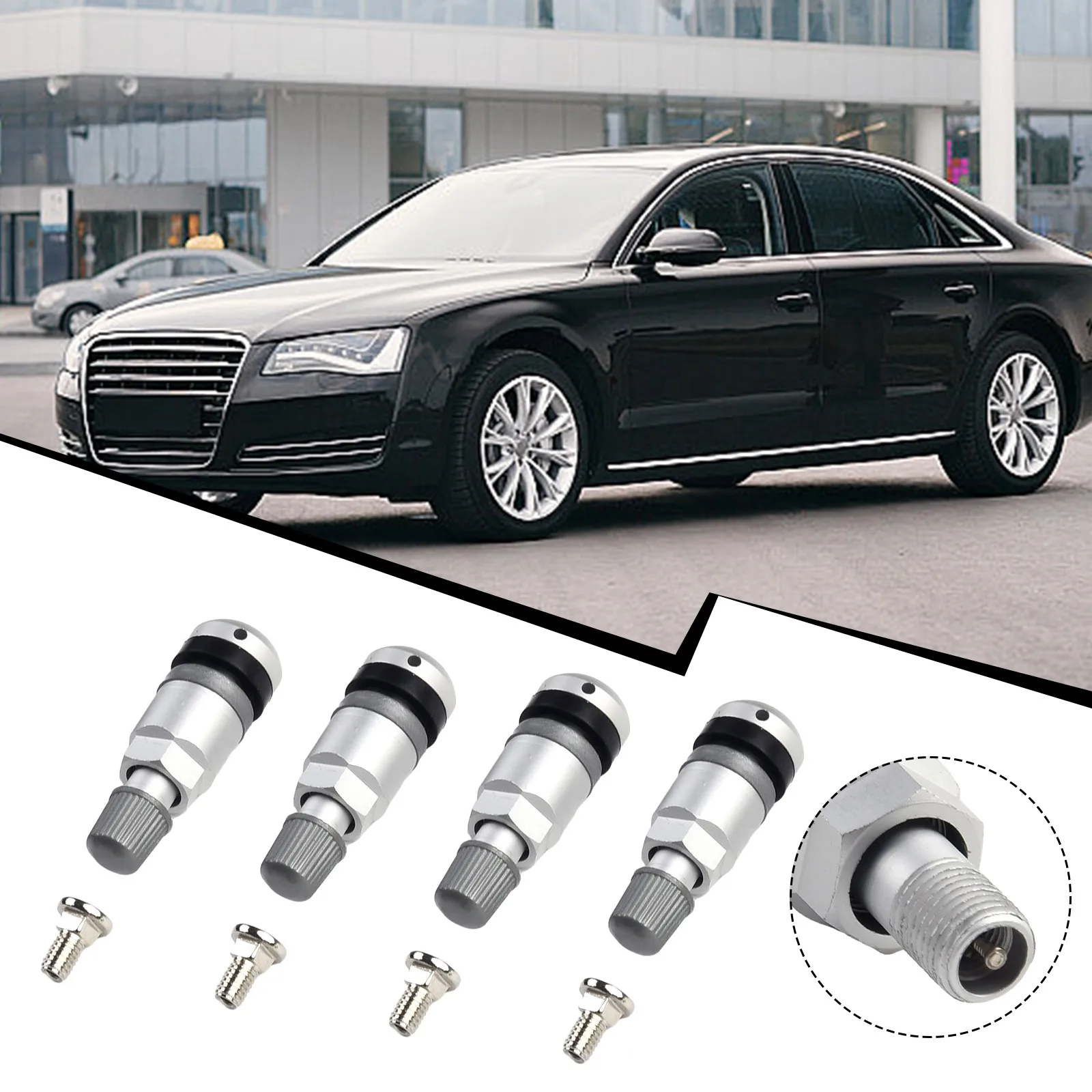 

4Pcs/Set Tire Pressure Sensor Valve Stem Repair Kit TPMS Tire Valves Fit For BMW 5 Series Replacemen Accessories