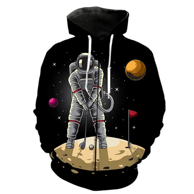 thumbnail image 1 of Sudadera con capucha y cremallera con estampado 3D de astronauta de dibujos animados para hombre, sudaderas informales de gran tamaño, ropa de calle, chaqueta, chándal, 1 of 5