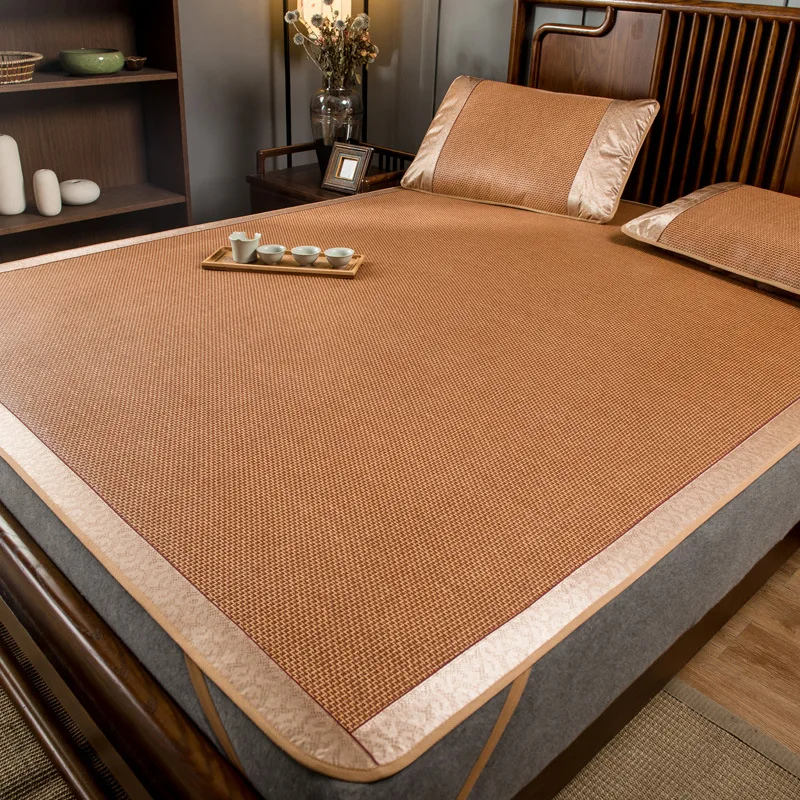 Cool mat rattan mat foldable Cool Summer Mat for 180x200cm Bed Ice Rattan Mats Non-Slip Breathable Cooling Bedsheet Bedspreads
