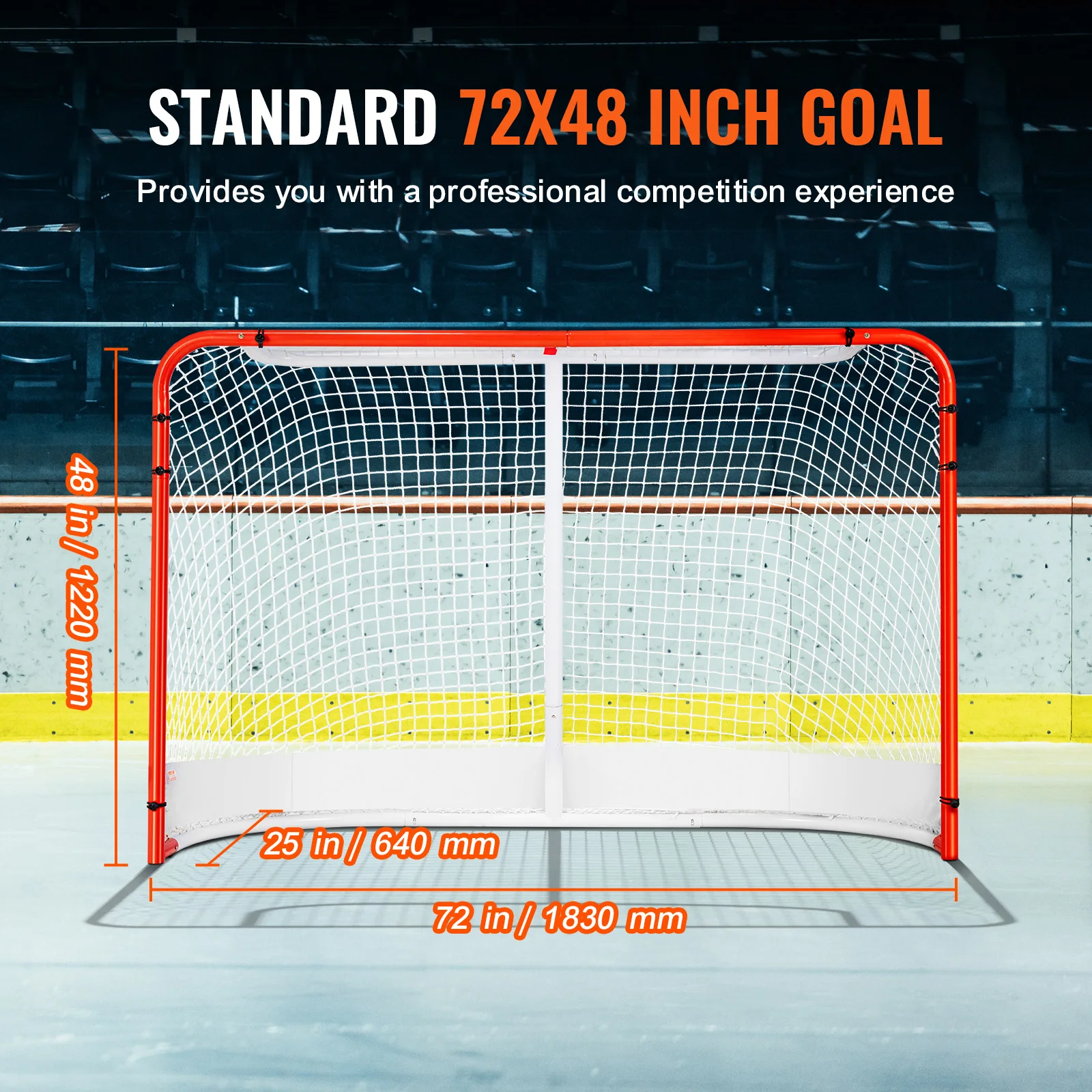 VEVOR Street Hockey Net Indoor Outdoor Steel Hockey Goal Official Regulation Training Goal Set Portable Goal