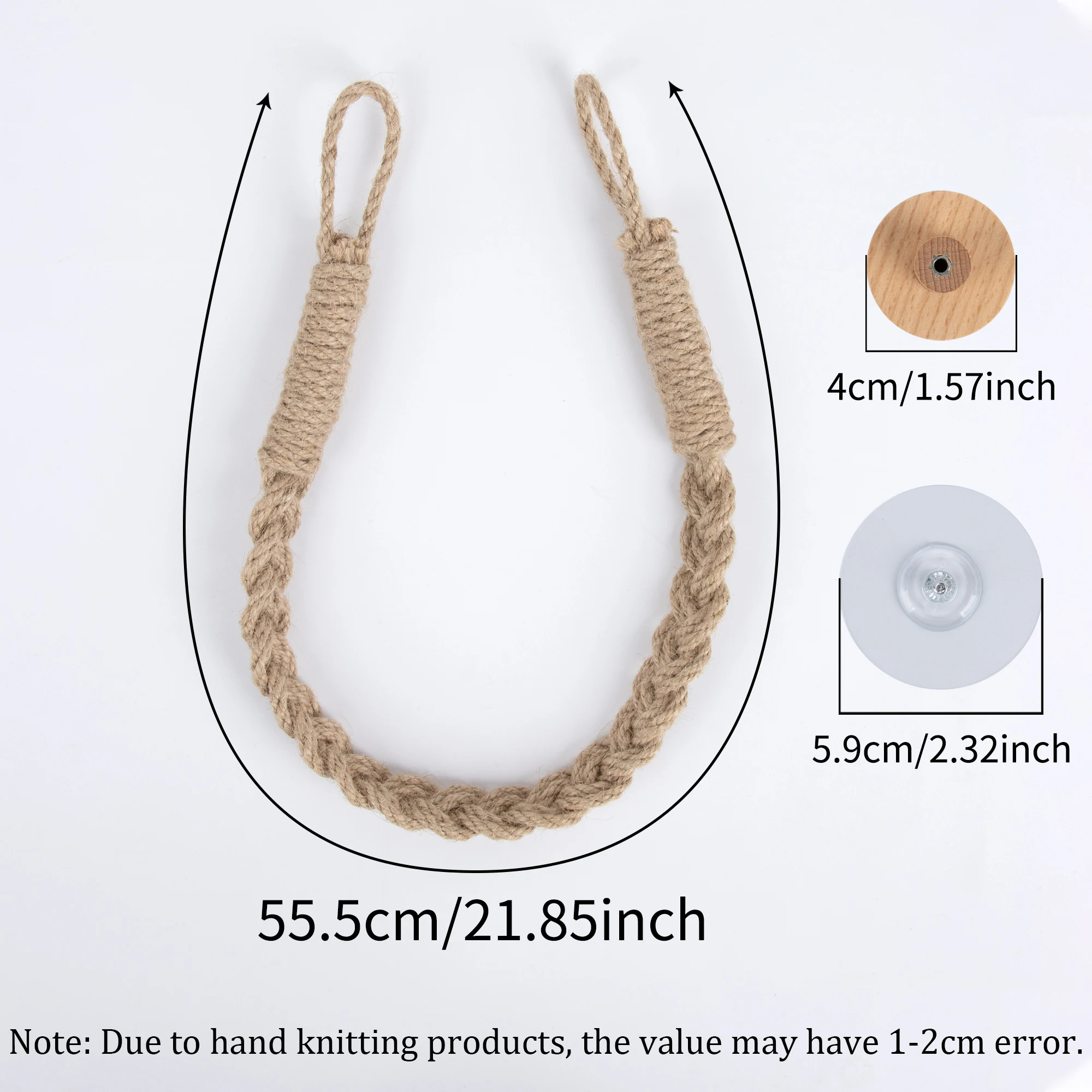 Paper Towel Holder Toilet Paper Rack Toilet Paper Holder Toilet Roll Holder Paper Towel Rack Nail-free Woven Hemp Rope Towel Holder