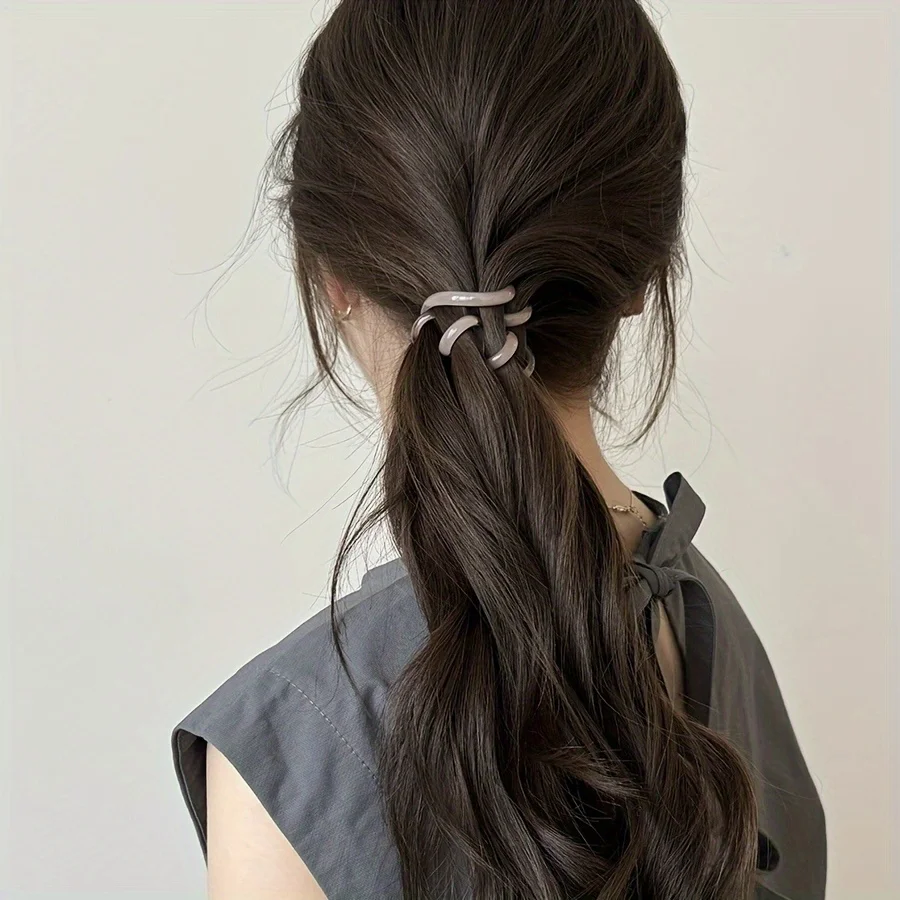 3pcs Elegant Spiral Hair Scrunchies - High Elasticity, Stylish Phone Cord Headbands, Perfect for Spring & Summer
