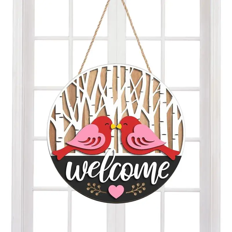 

Valentine Door Sign Red Lord Highland Cow Farmhouse Valentines Day Wreath Unique Wooden Pendant Door Wall Decor Outdoor Porch