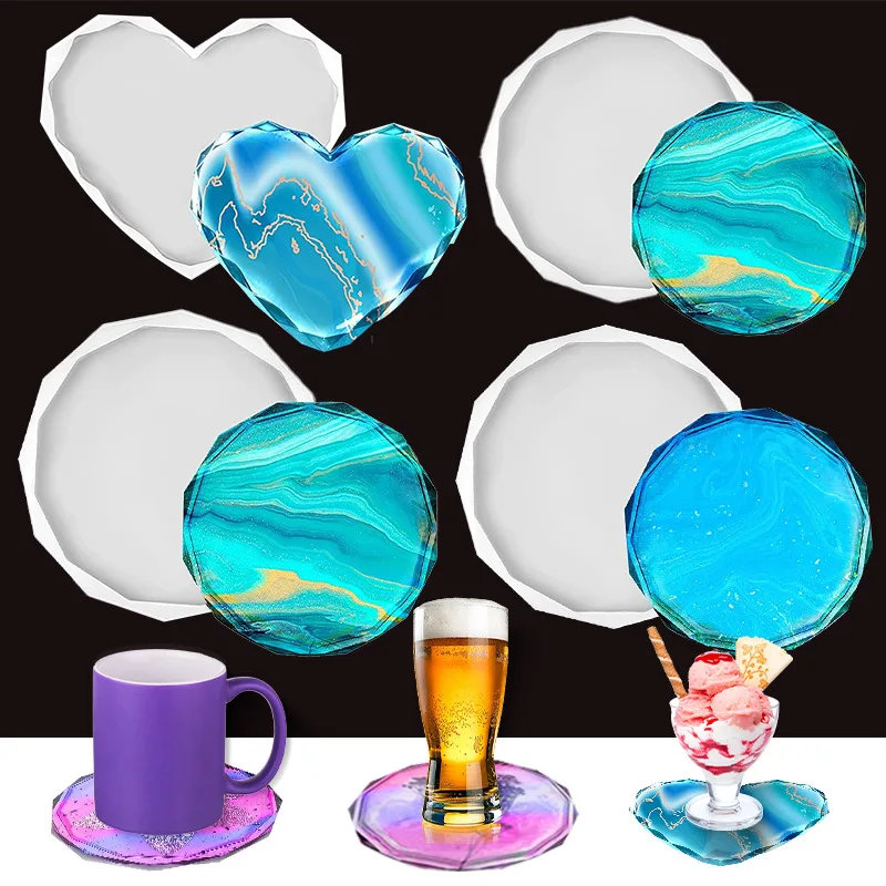 DIY Coaster Mold Oval Storage Tray Silicone Mold Flexible Silicone Tray Epoxy Resin Casting Plaster silicone mold
