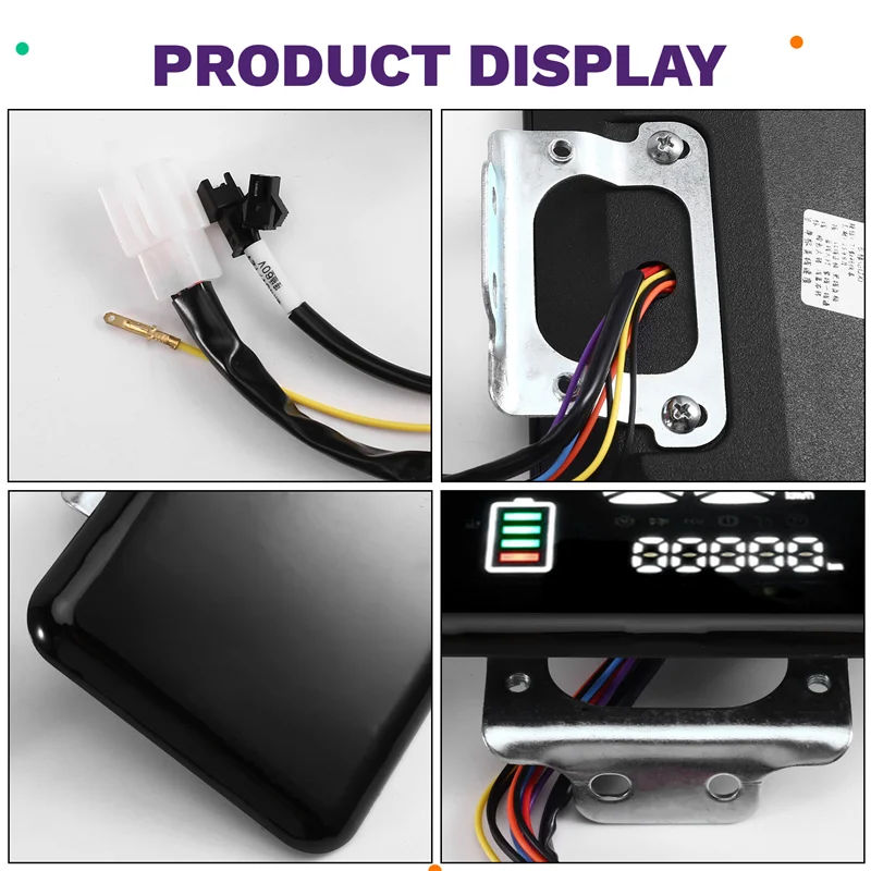 A73E-Per scooter elettrico bicicletta E-Bike 48V-72V LCD tachimetro digitale display a colori - immagine 2