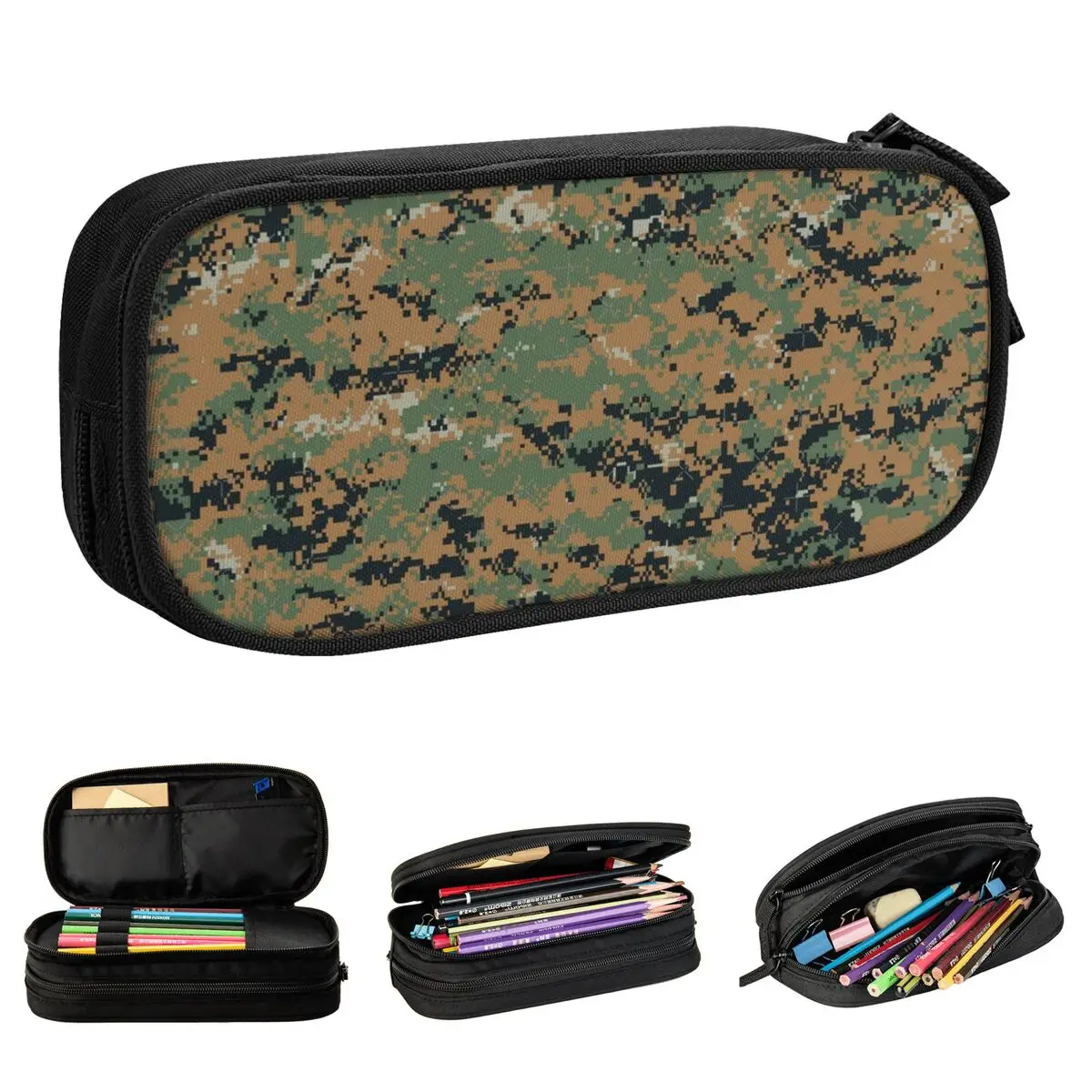 

Marpat Woodland Camouflage Pencil Case Army Military Camo Pencilcases Pen Box Student Big Capacity Bag School Gift Stationery