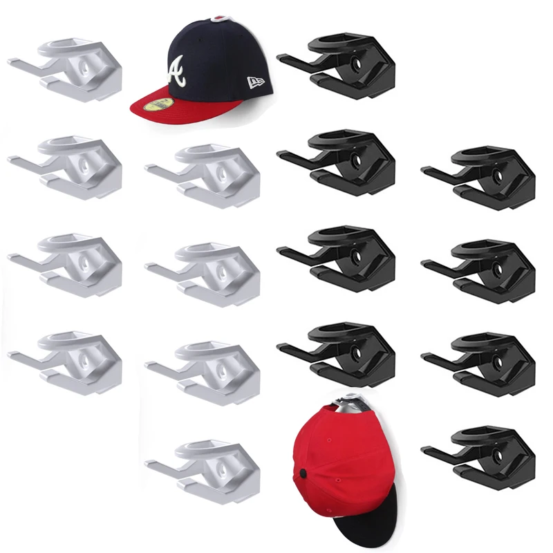 5 Ganci Adesivi Per Cappelli - Supporto A Parete Senza Fori, Adesivo 3M, Mantiene La Forma, Per Baseball, Berretti, Sciarpe E Occhiali