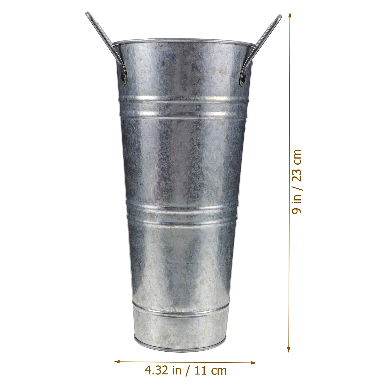 2 Pcs Milk Jug Retro Tin Barrel Vase Metal Vases for Flowers Flowerpot Bucket Centerpieces Buckets Galvanized 3