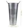 2 Pcs Milk Jug Retro Tin Barrel Vase Metal Vases for Flowers Flowerpot Bucket Centerpieces Buckets Galvanized 3