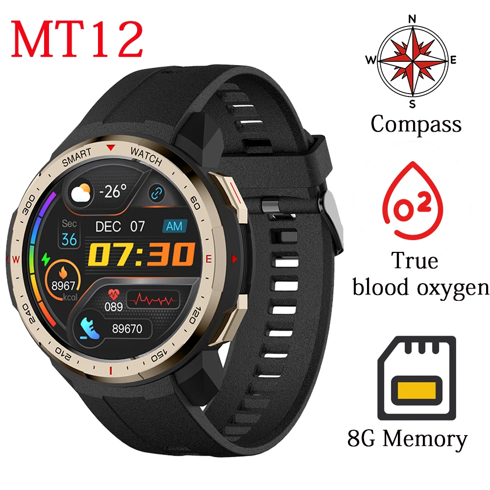 8G Memory Music MT3 Smart Watch Sound Record Storage Blue Tooth Call Smartwatch For Men Women Blood Pressure Fitness Tracker 