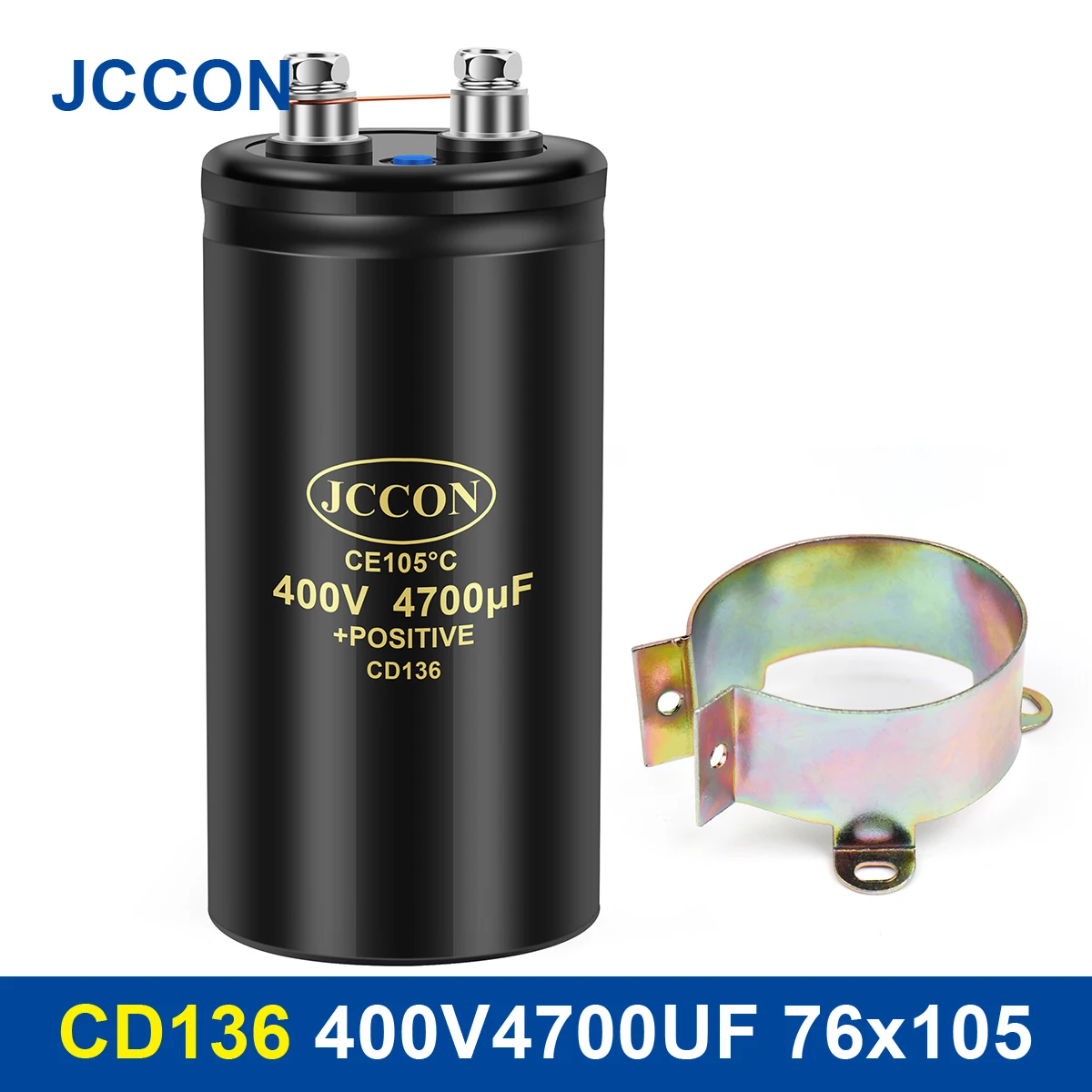 jccon-–-condensateur-electrolytique-a-boulon-76x105mm-cd136-ce105-℃-original-et-neuf-avec-support-2000-heures