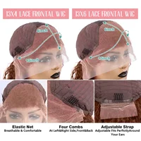 Perruque Lace Frontale 13x4 Body Wave Marron Chocolat HD 220 Densité, Perruques Frontales 13x6 Brésiliennes en Cheveux Humains Remy pour Femmes 6