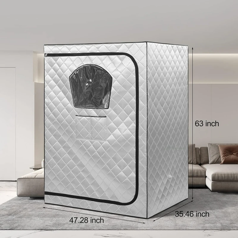 2 Person Sauna Tent Full Body Portable Steam Saunas for Home Relaxation Indoor Sauna Steam Room Personal Sauna Box for Home Spa 5