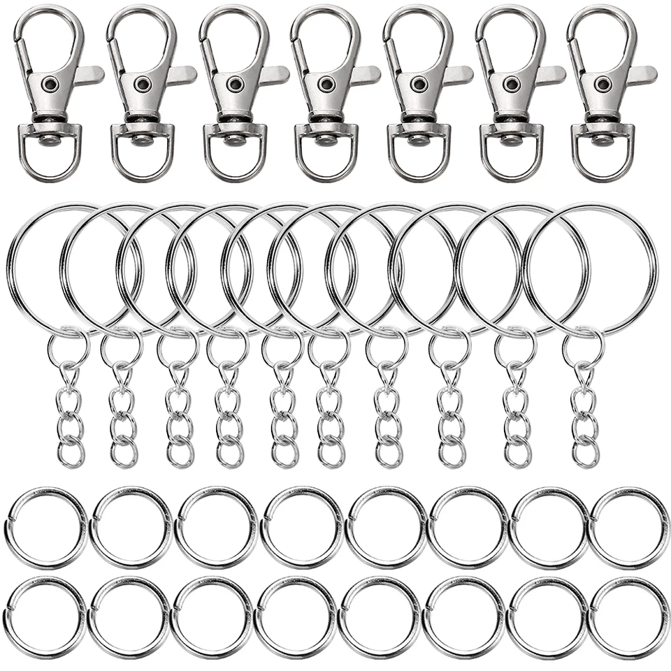 Swivel Key Ring Stainless Steel Swivel Double Loops Hook Connector