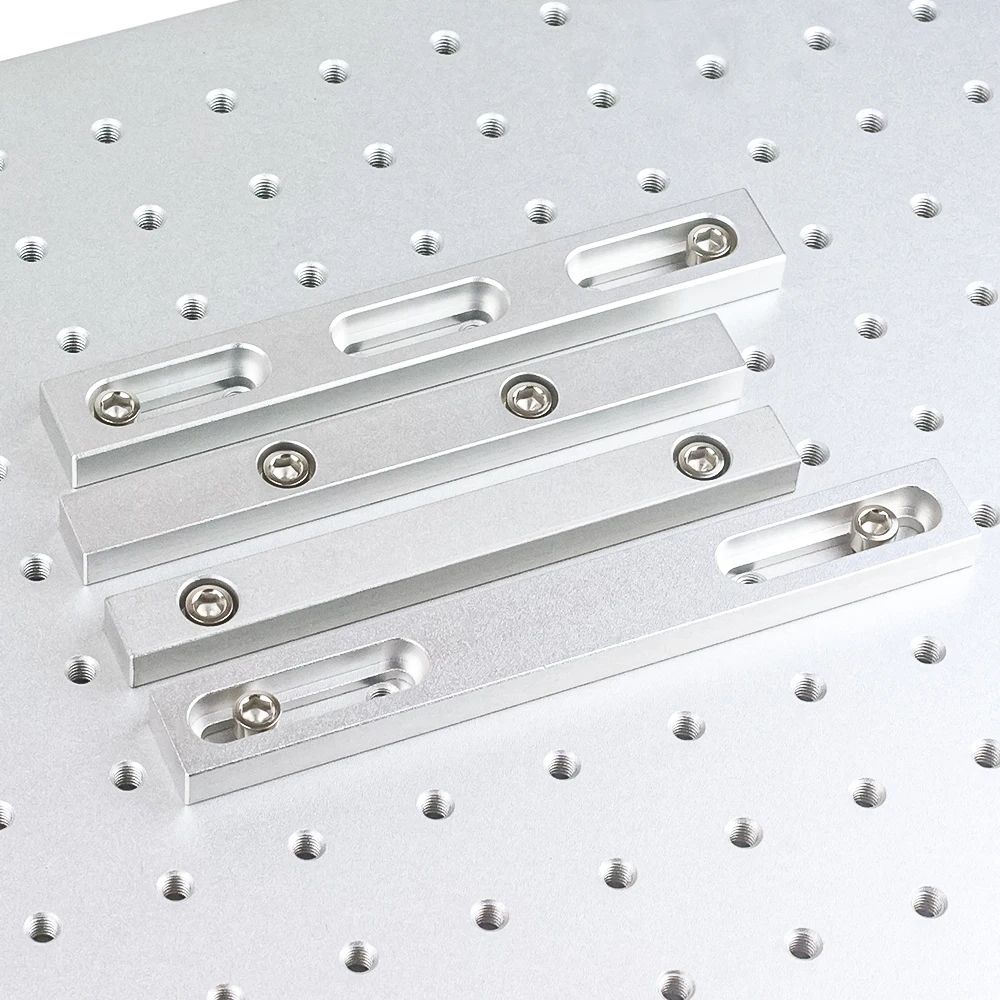 Aluminum Positioning Strip Tool CNC Baseboard Table Fixture Tool for Fiber Laser Marking Engraving Machine CNC Part 2Pcs/Set cnc positioning strip