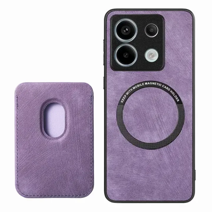 Deluxe 2-in-1 Detachable Leather Back Cover with Magnetic Charging Compatibility