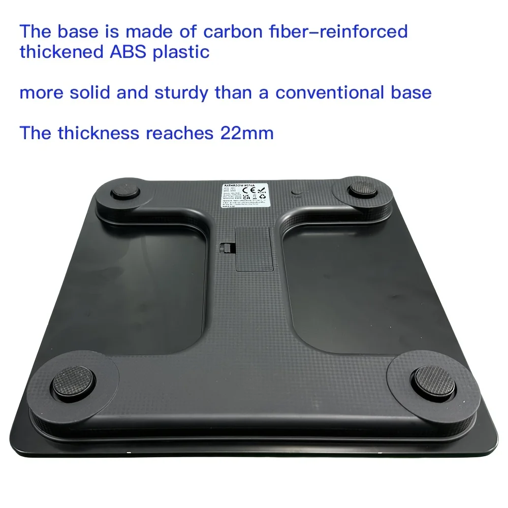 High-Precision Bathroom Scale, Electronic Scale, Accurate, with LED Display And Temperature Reading (Switchable Between Kg Ann - 6