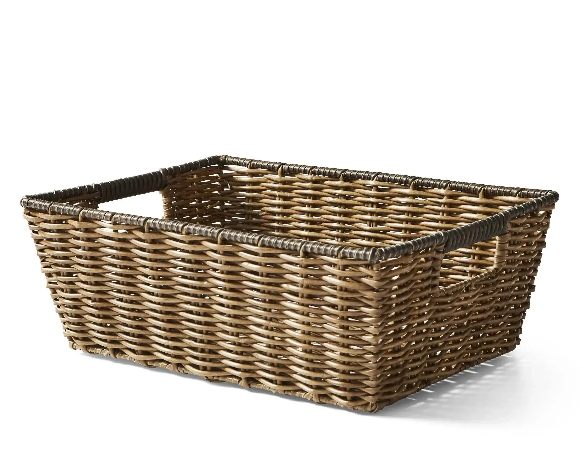 

The Poly Rattan Storage Basket with Cut-Out Handles Sales Promotion