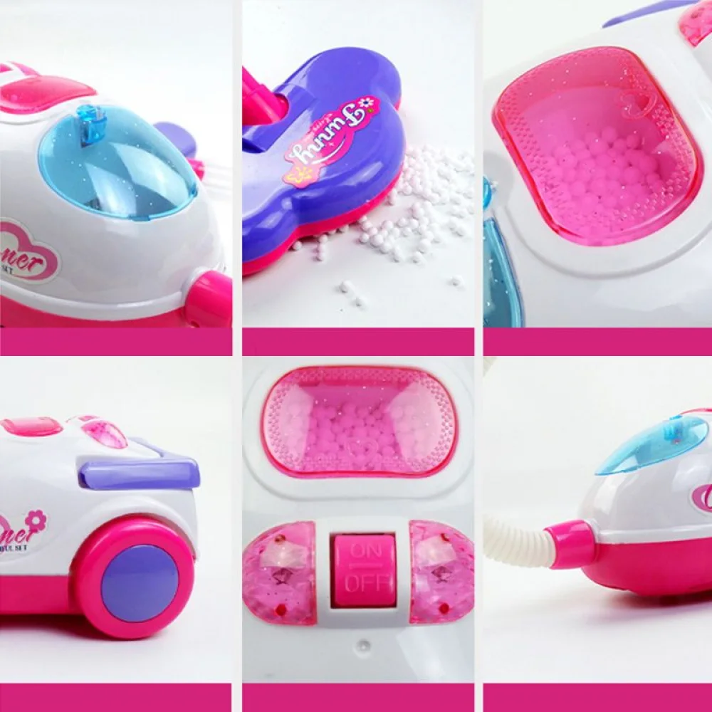 Mini Vacuum Cleaner Pretend Play Children's Electric Housekeeping Toy Home Appliances Kids Educational Toys for Girls Gift