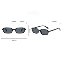 KLASSNUM Lunettes de soleil vintage de luxe, petites et rectangulaires, pour femmes et hommes, style Y2K, punk, de marque, protection UV400, 2026 5