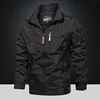 Spring and Autumn Jackets Men's Mid length Sprint Coat Thin Workwear Outdoor Leisure Windproof Coat Multi Pocket Coat Large Size