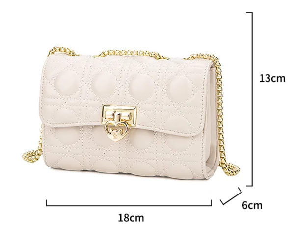 Dámská crossbody kabelka Instram 2024, nový design, luxusní vzhled, řetízek lásky, malý čtverec na jedno rameno_voghion.com