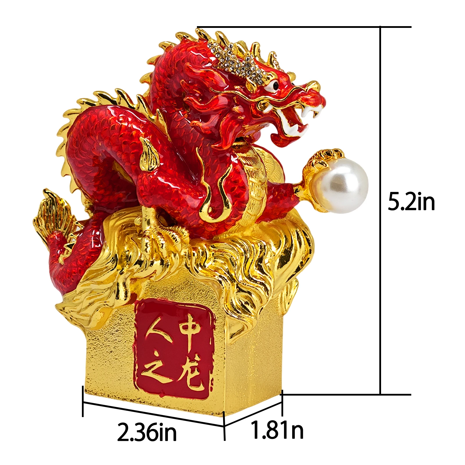 Feng Shui Dragon Among All Men Amulet Statue Wealth and Successful Career Powerful Energy Figurine 6