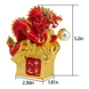 Feng Shui Dragon Among All Men Amulet Statue Wealth and Successful Career Powerful Energy Figurine 6