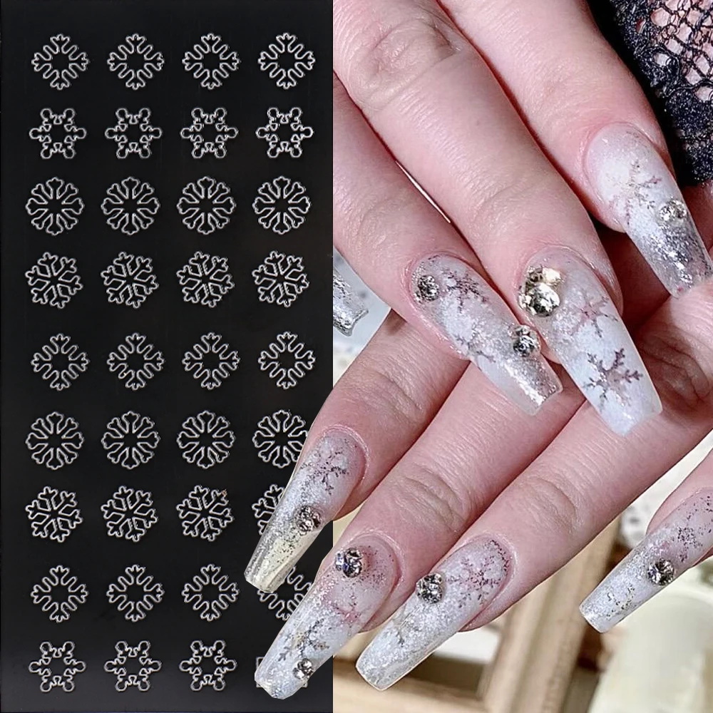  8 Sheets Christmas Nail Art Stickers Winter Snowflake Hollow  Printing Templates Tool Nail Supplies Christmas Nail Airbrush Stencils Snow  Nail Airbrush Stickers Nail Stencils Stickers for Women Girls : Beauty 