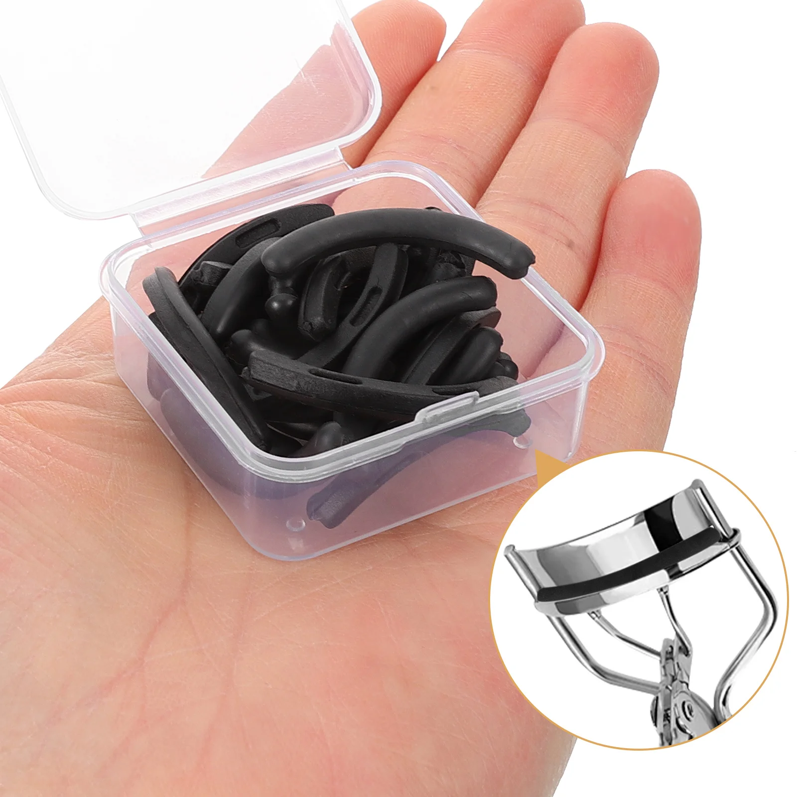 24 Pcs Eyelash Curler Refills Rubber Replacement Pads Lash Tool Cushions Eye Makeup Accessories Universal Compatibility Long