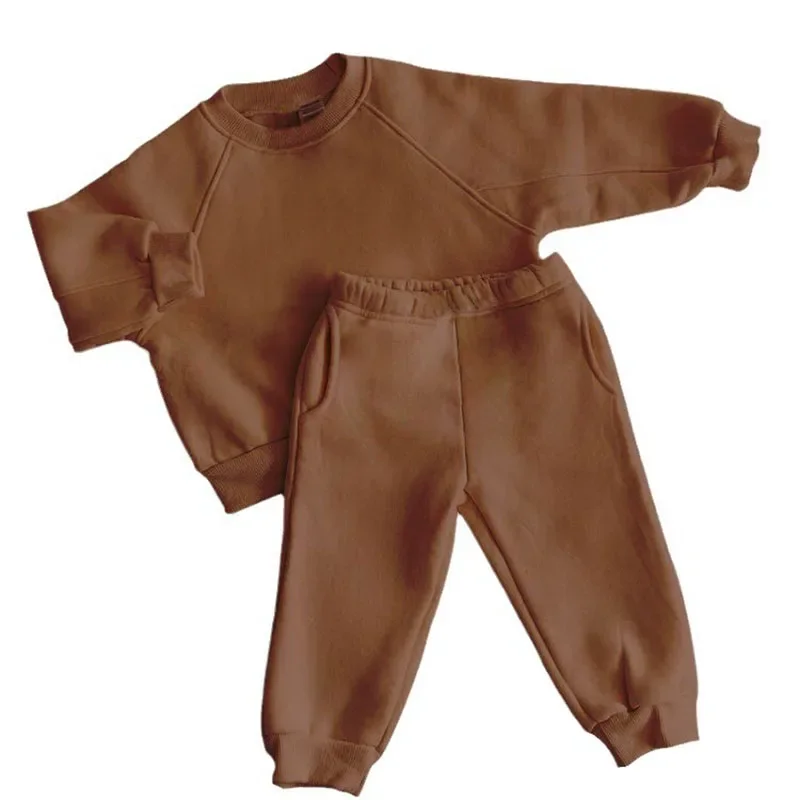 Kids Loose Fit Sports Hoodie Sweatpants Set