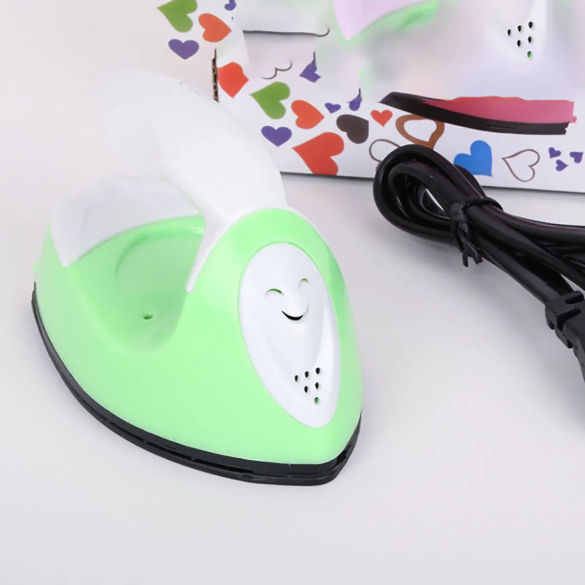 1PC Mini Iron Portable Handheld Hot Press Charging Stand Patch Clothing Accessories DIY Shoes T-shirt