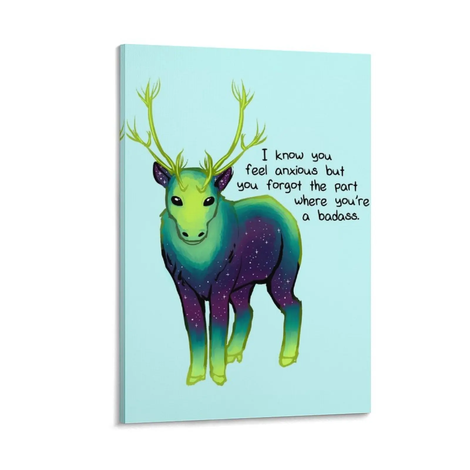 

The Part Where You're a Badass Galaxy Caribou Canvas Painting home decorations interior paintings