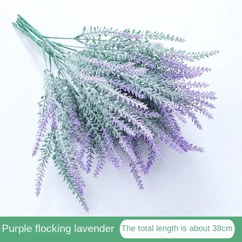 Lavish Purple Lavender Bouquet - Elegant Artificial Floral Arrangement for Home and Office Decor
