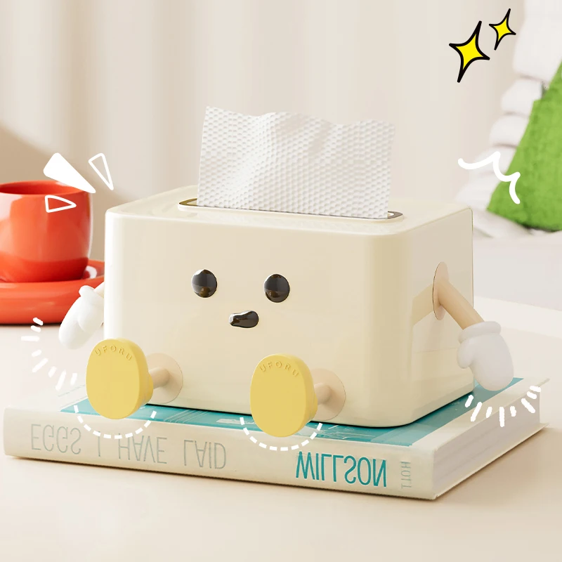 UFORU Paper towel box household light luxury high sense storage paper box living room desktop creative interesting paper box 2
