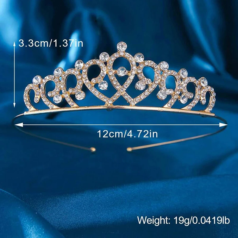 Princess Crown Hair Accessory Fashion Women Simple Birthday Party Photography Jewelry Decoration Bar Mitzvah Crown Headband 1pc
