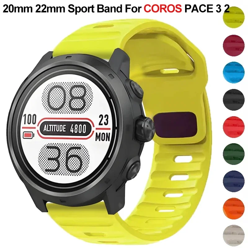 Sport Silicone Wristband Bracelet, 20mm/22mm Strap